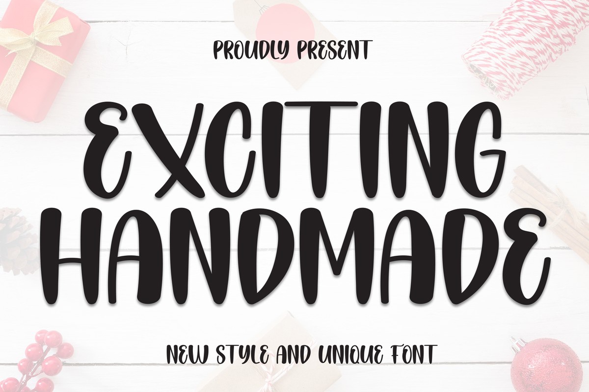 Font Exciting Handmade