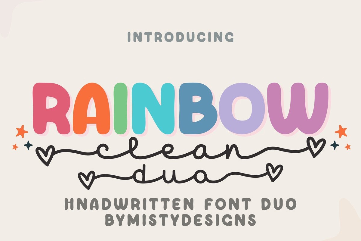 Font Rainbow Clean Duo