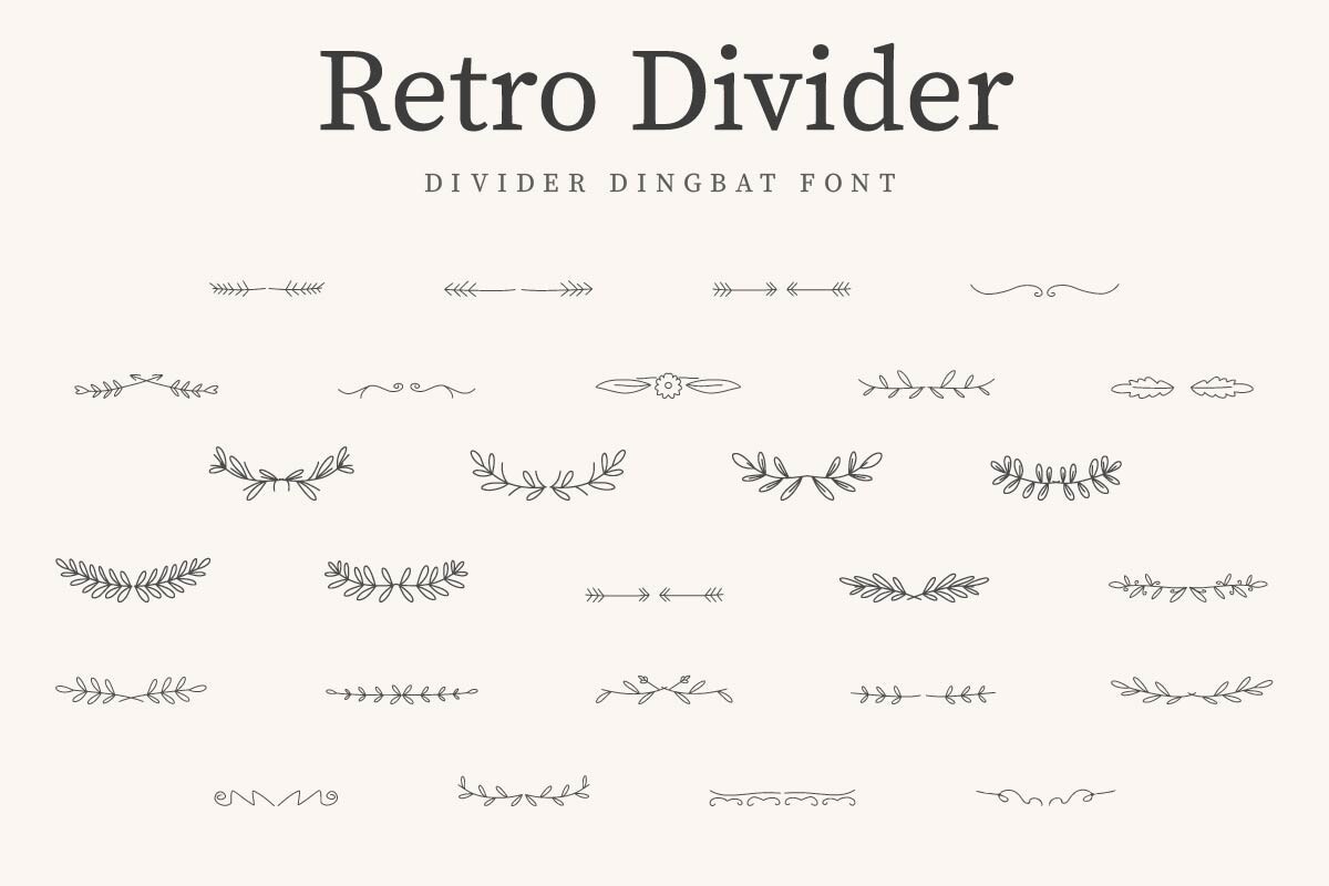 Font Retro Divider