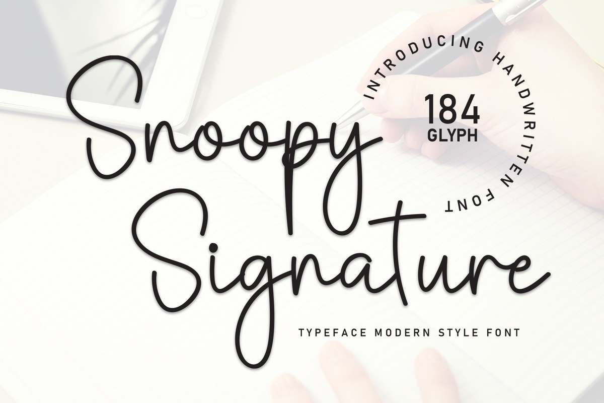 Font Snoopy Signature