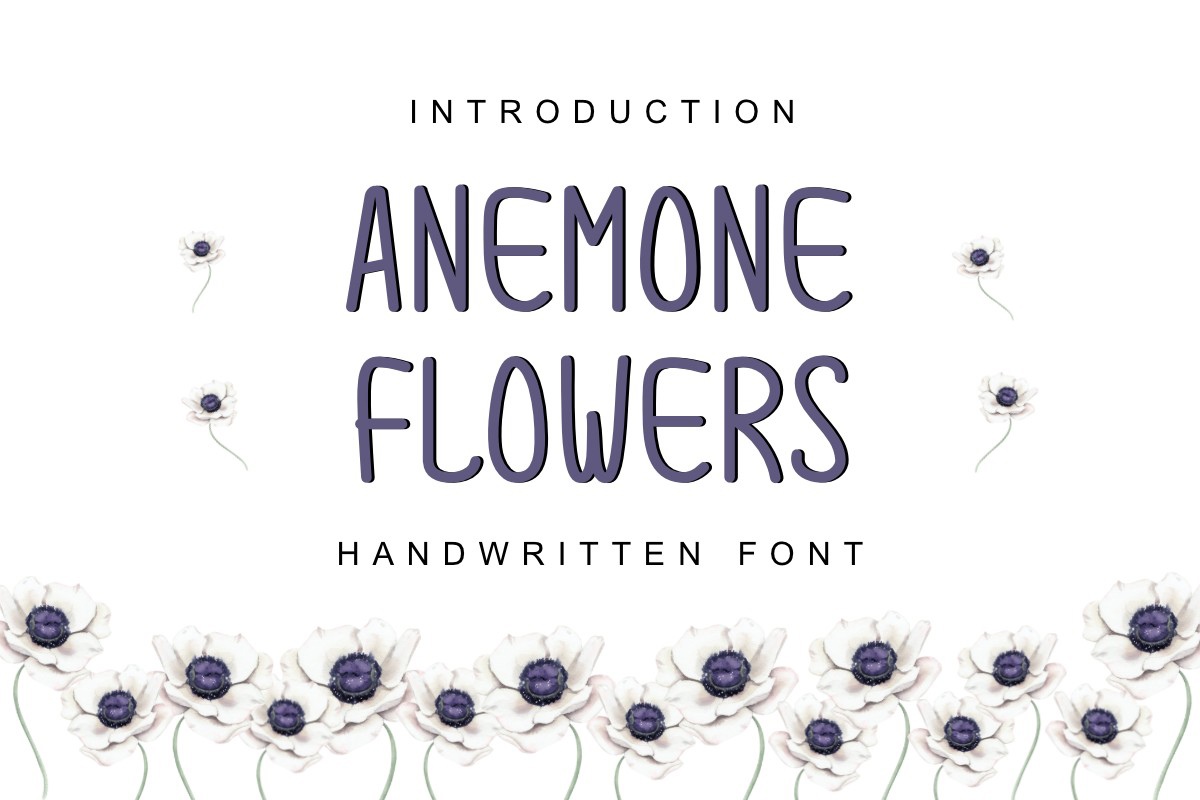 Font Anemone Flowers