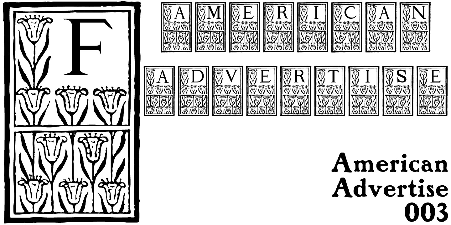 Font American Advertise 003