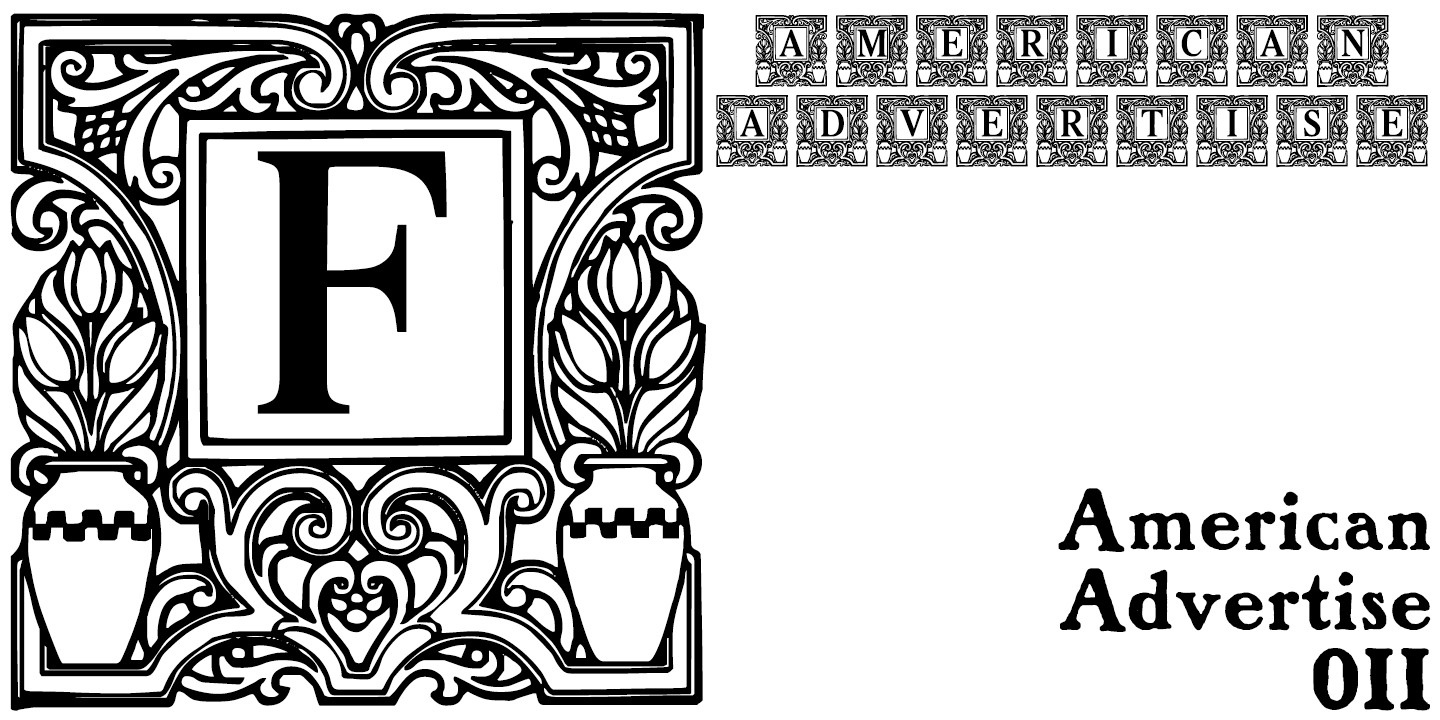 Font American Advertise 011