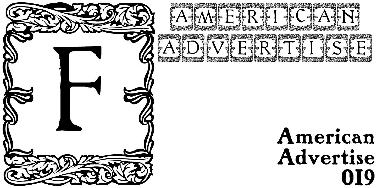 Font American Advertise 019