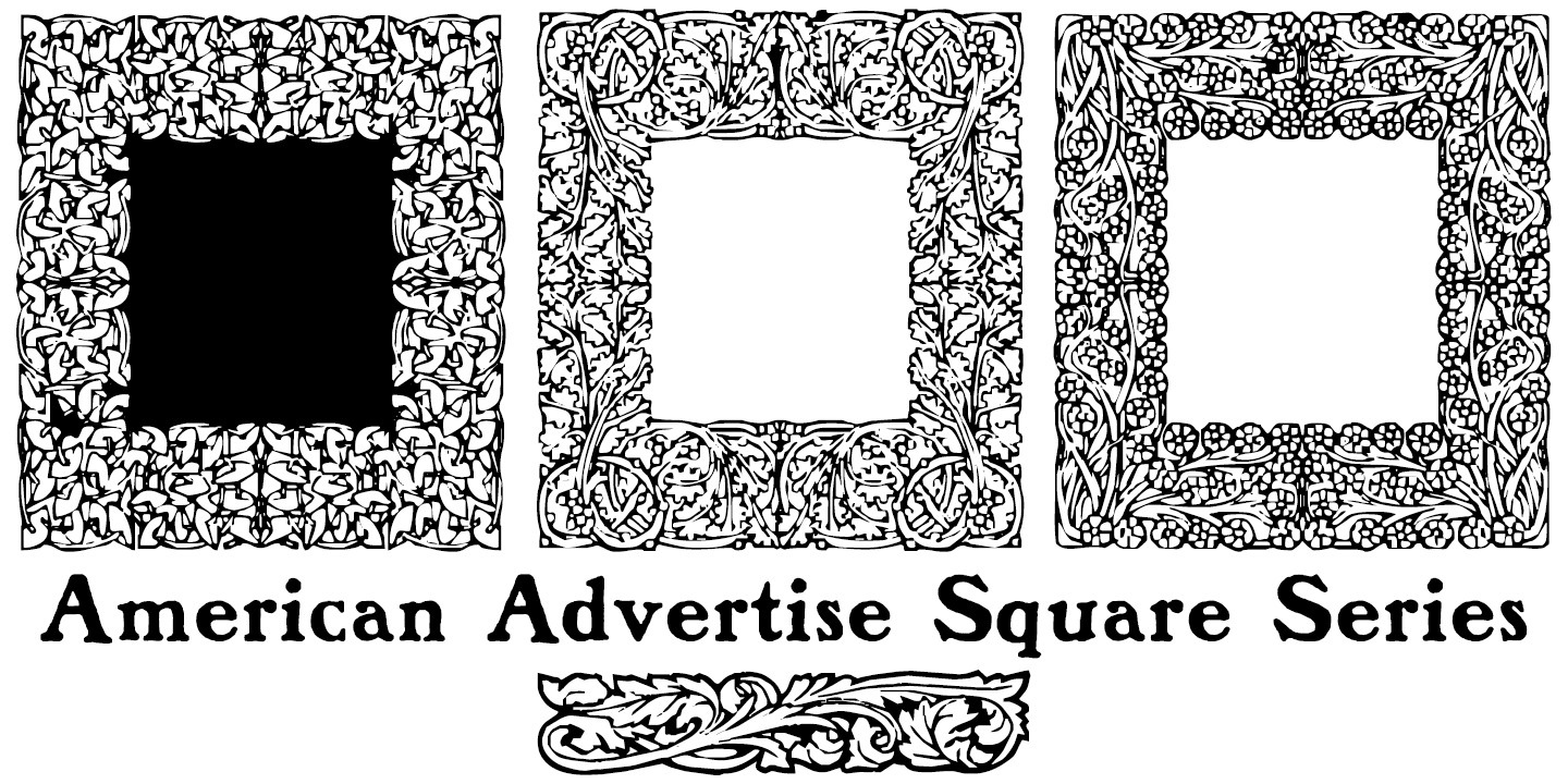 Font American Advertise Square Series