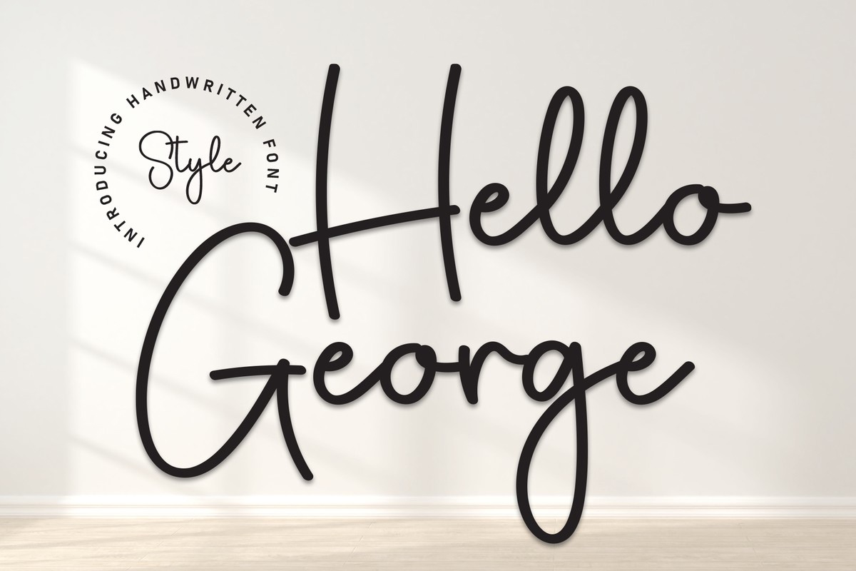 Font Hello George