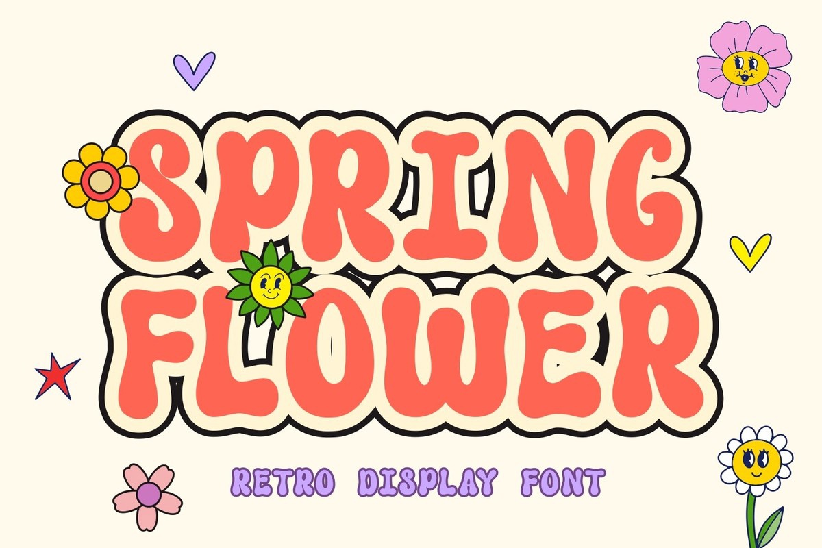 Font Spring Flower