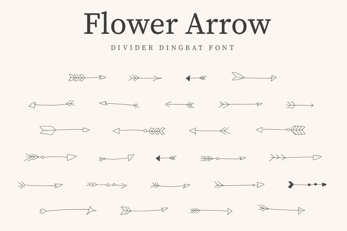 Font Flower Arrow