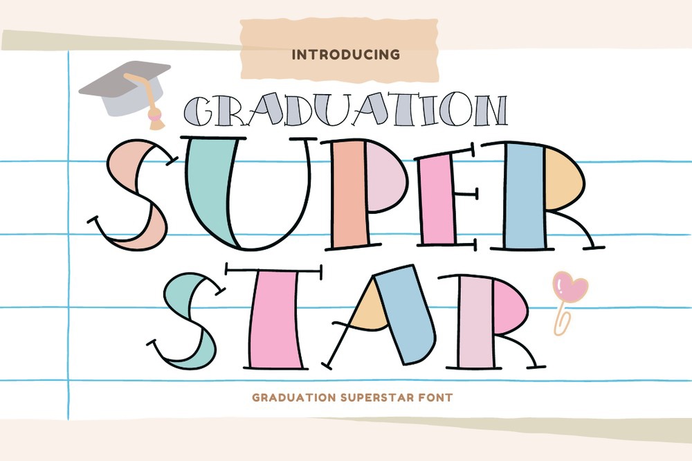 Font Graduation Superstar