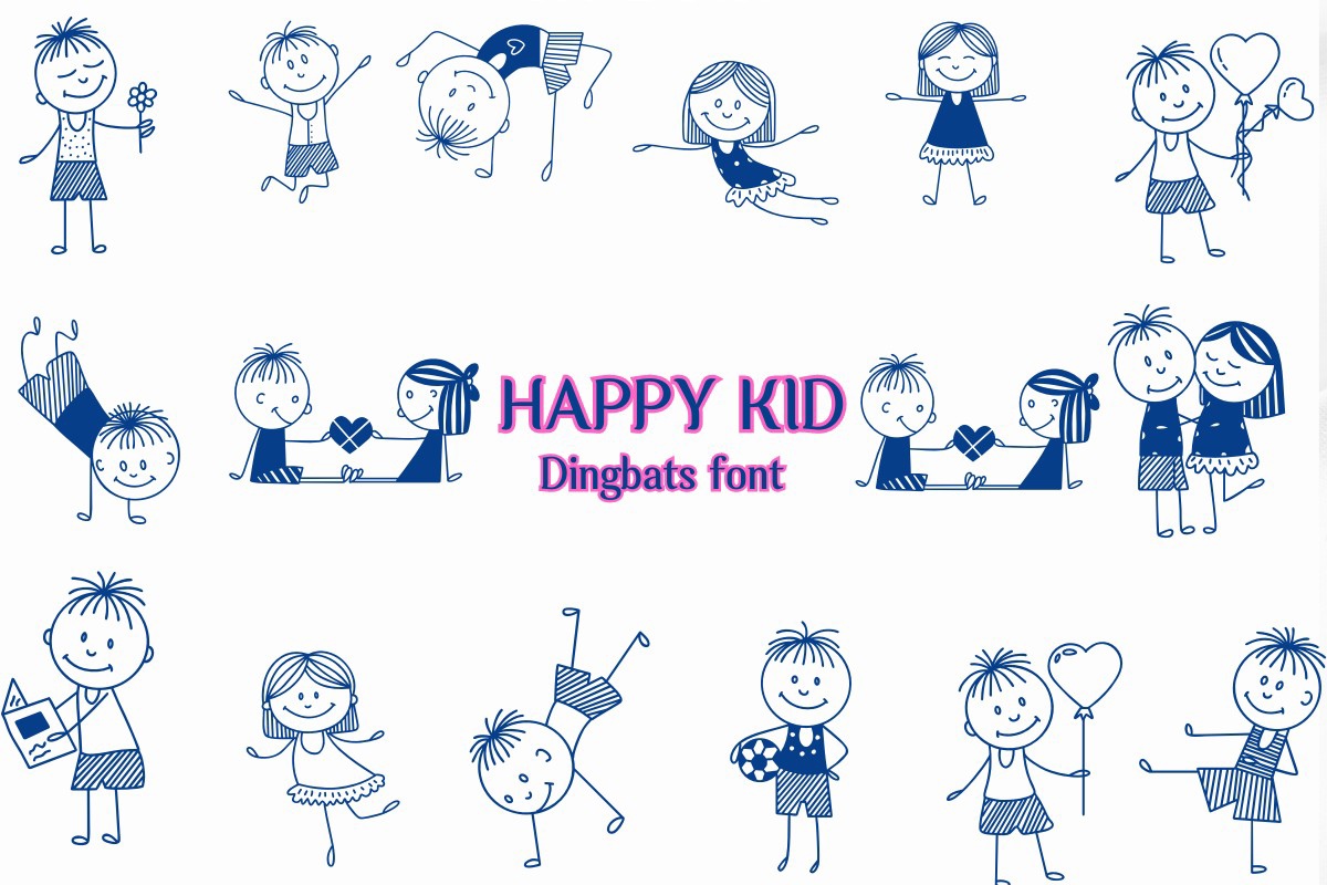 Font Happy Kid