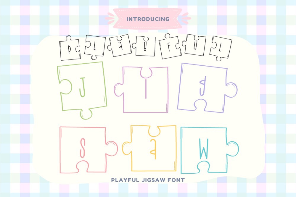 Font Playful Jigsaw