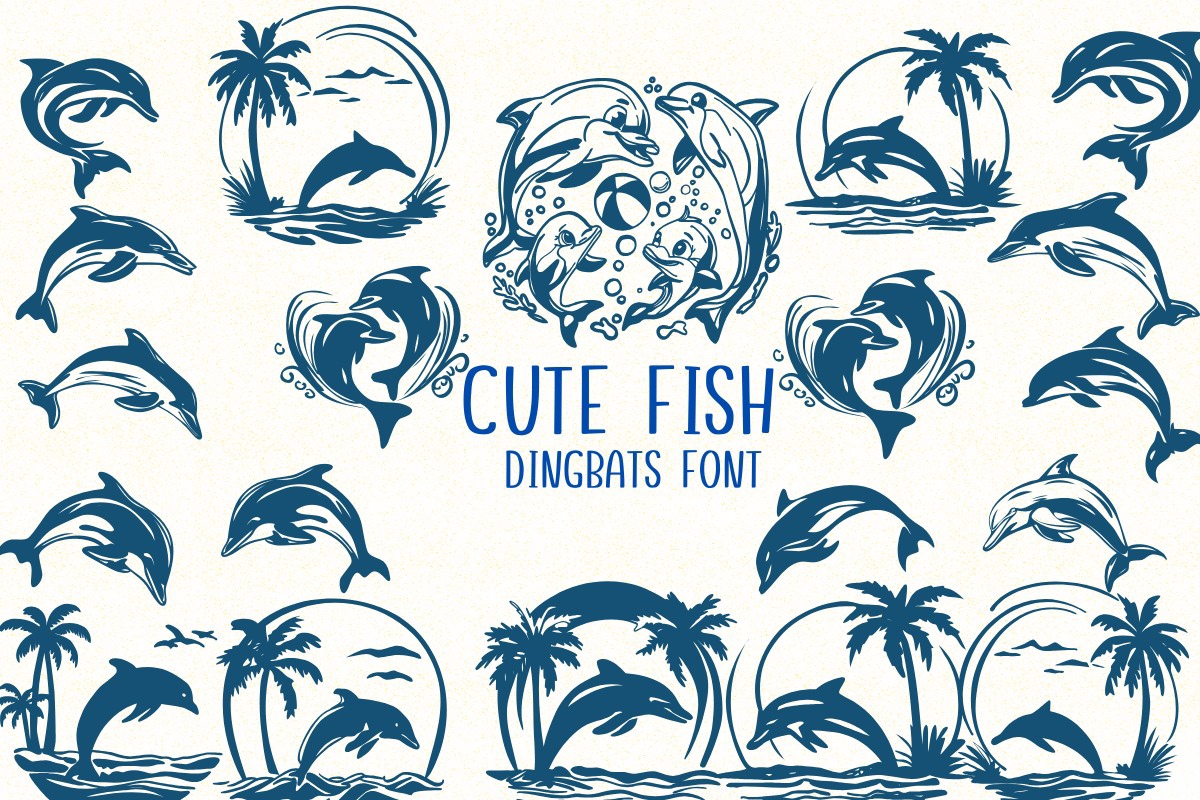 Font Cute Fish