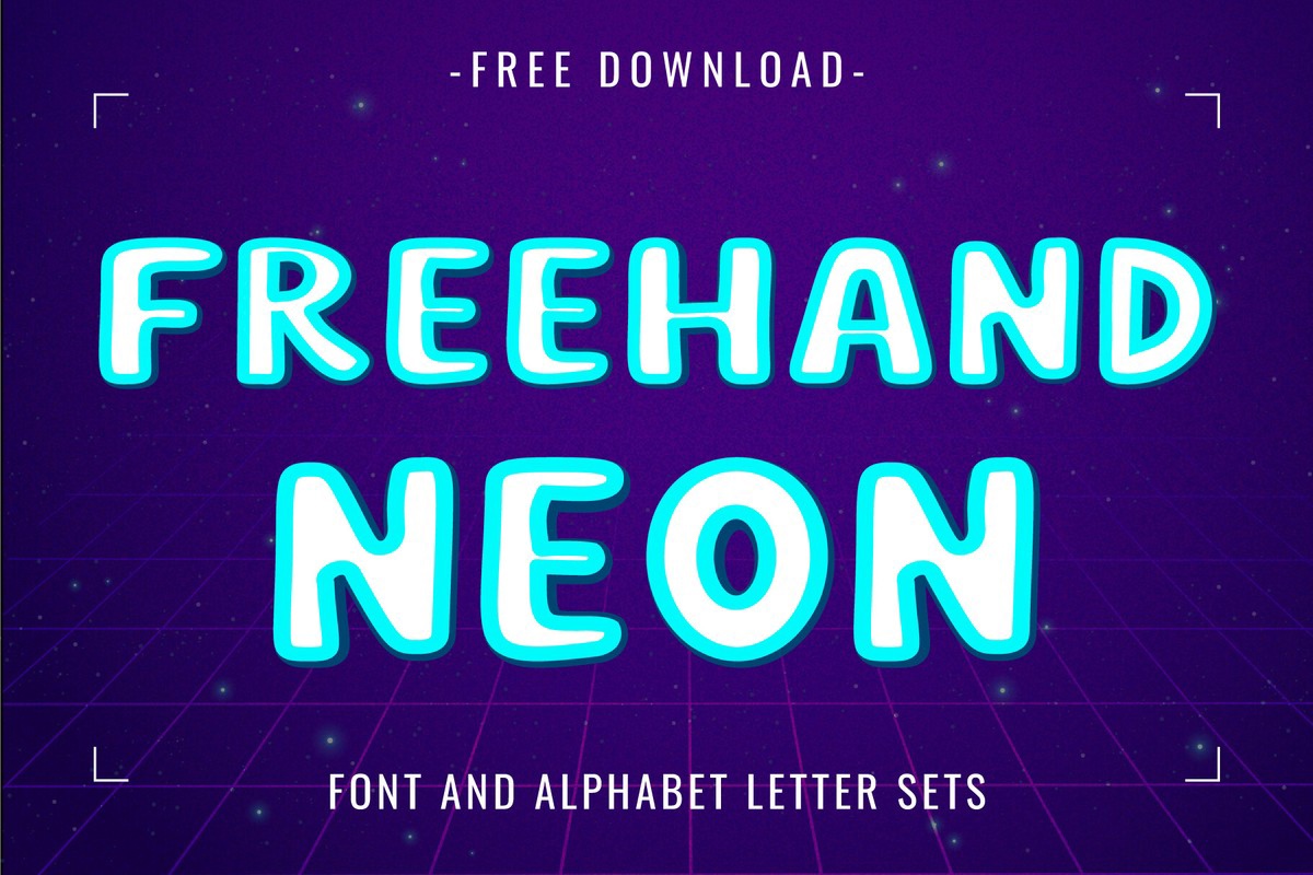 Font Freehand Neon