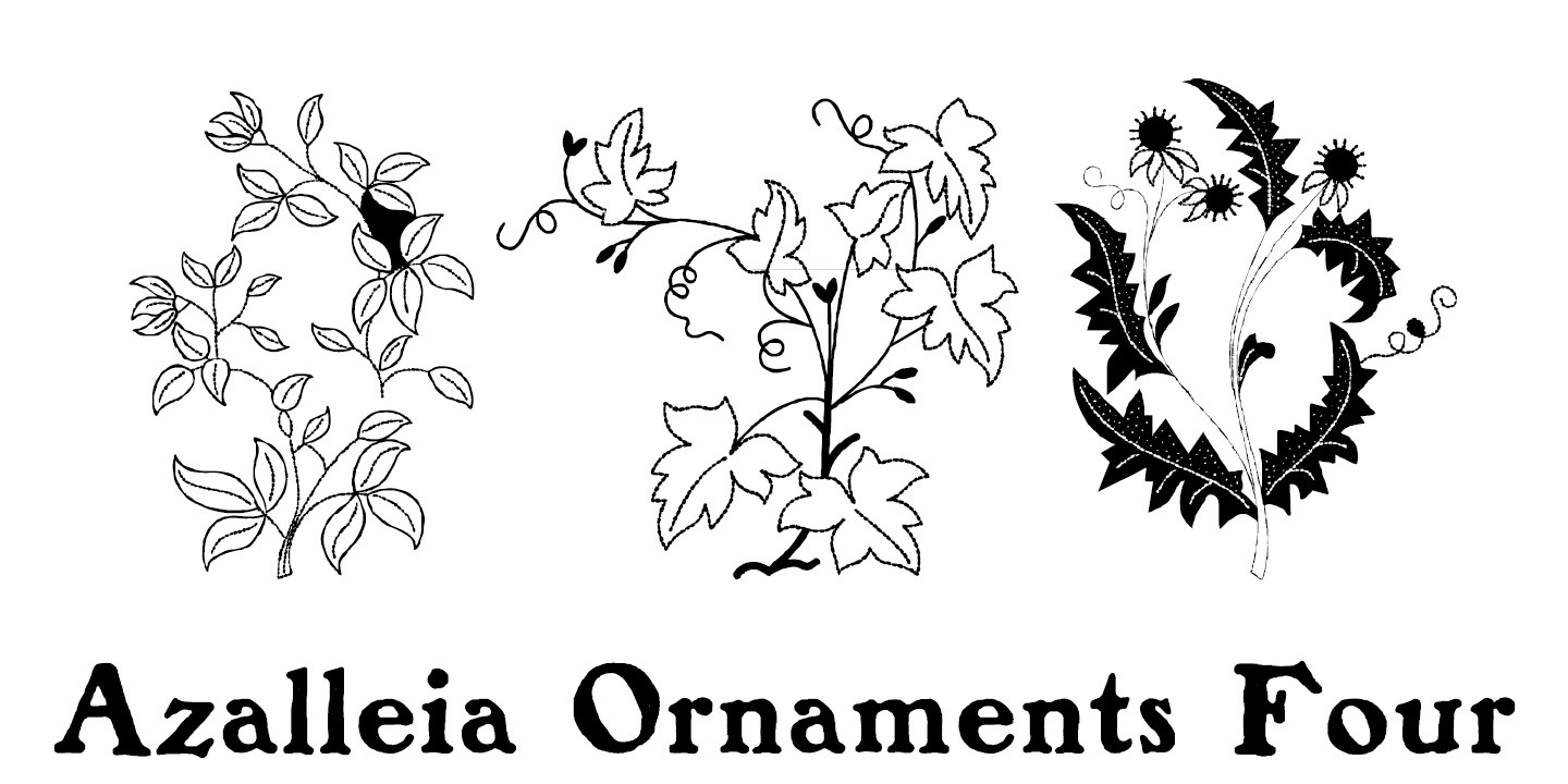 Font Azalleia Ornaments Four