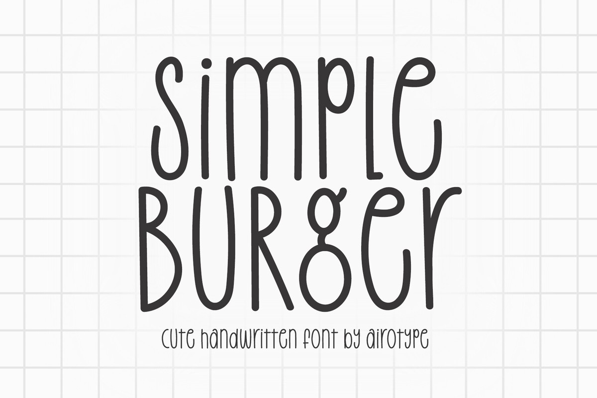 Font Simple Burger