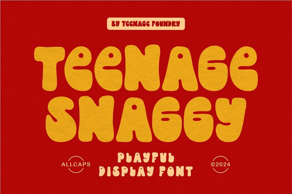 Font Teenage Snaggy