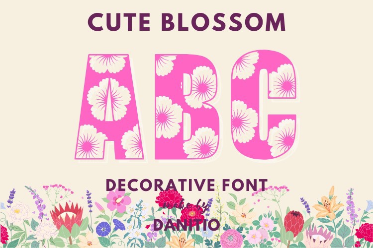 Font Cute Blossom