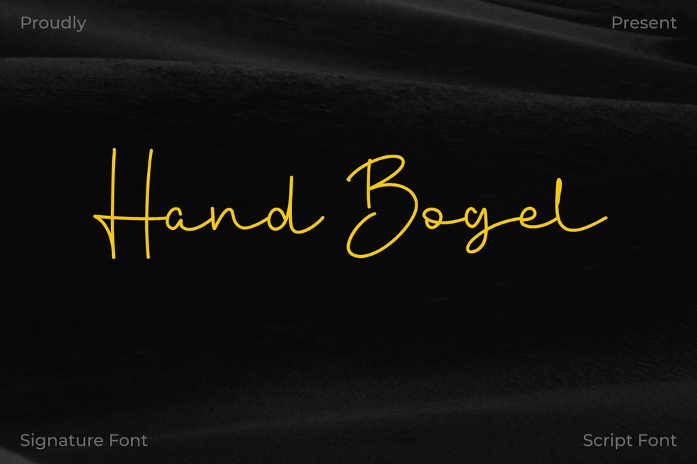 Font Hand Bogel