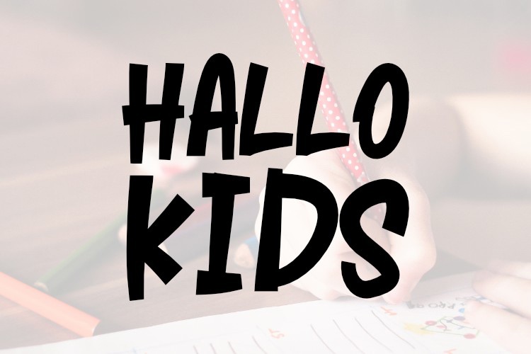 Font Hallo Kids