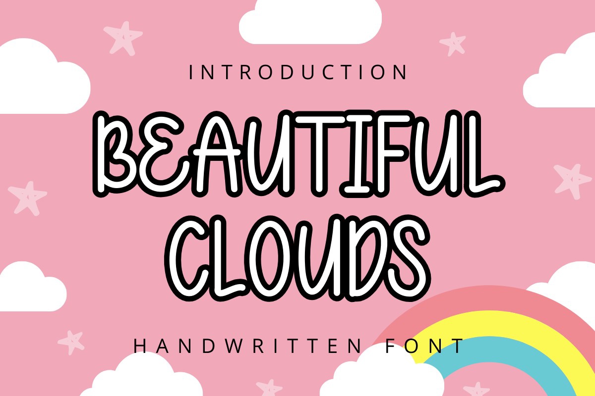 Font Beautiful Clouds