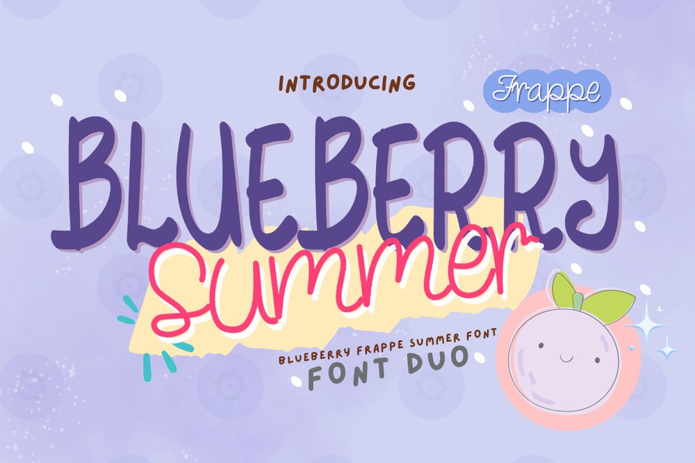 Font Blueberry Frappe Summe