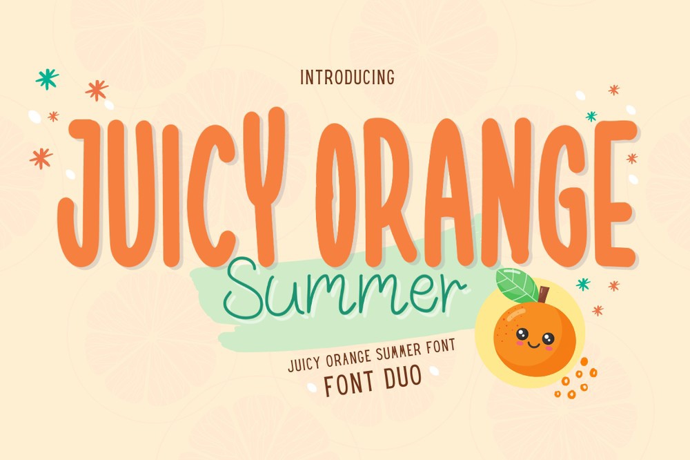 Font Juicy Orange Summer