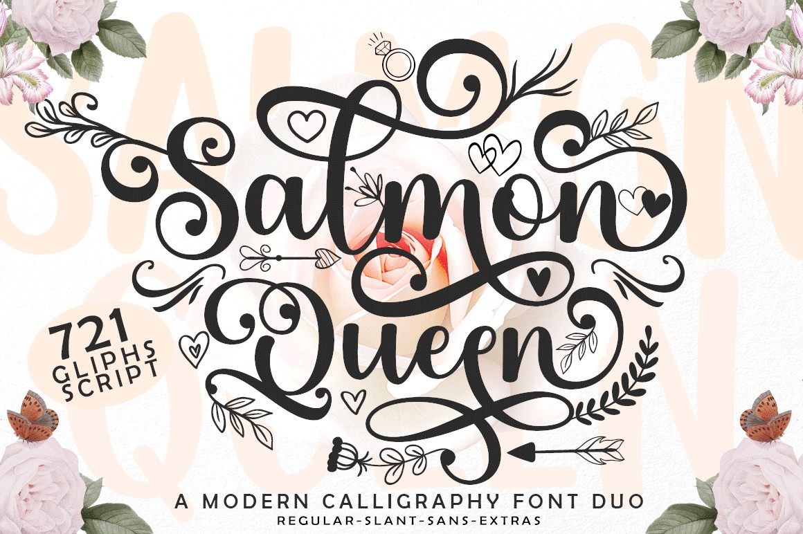 Font Salmon Queen