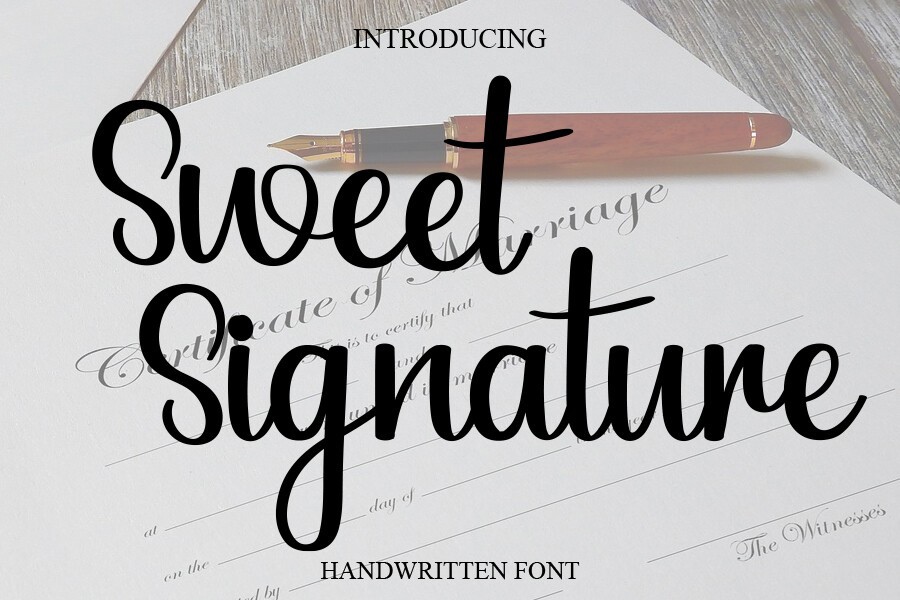 Font Sweet Signature