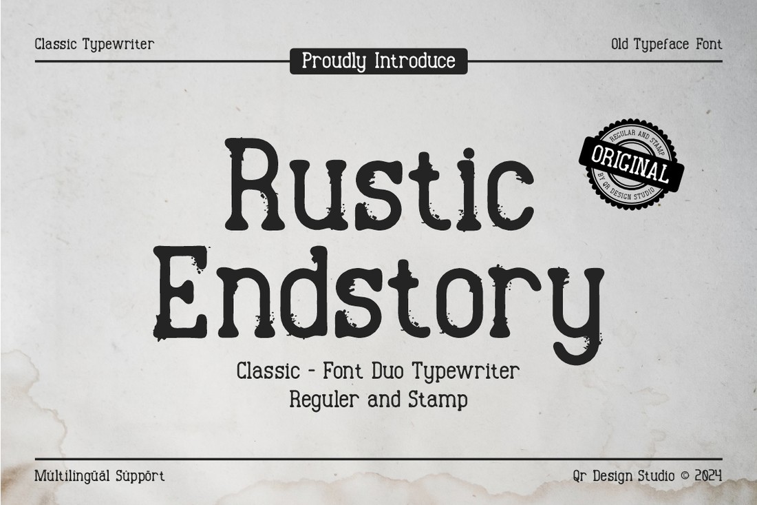 Font Rustic Endstory