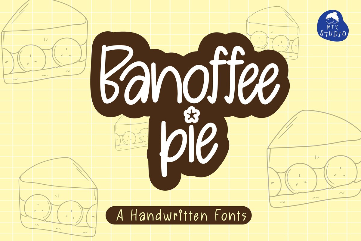 Font Banoffee Pie