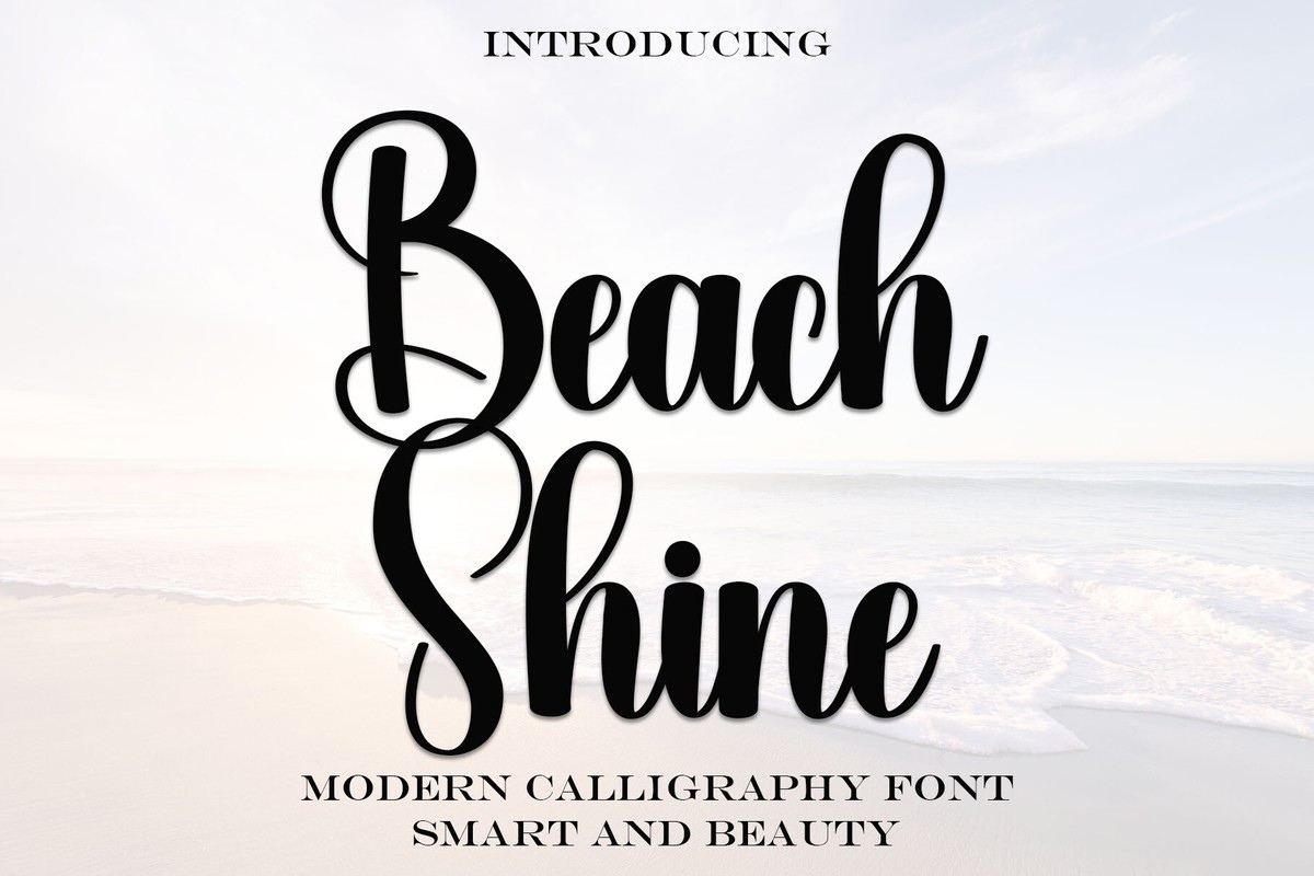 Font Beach Shine