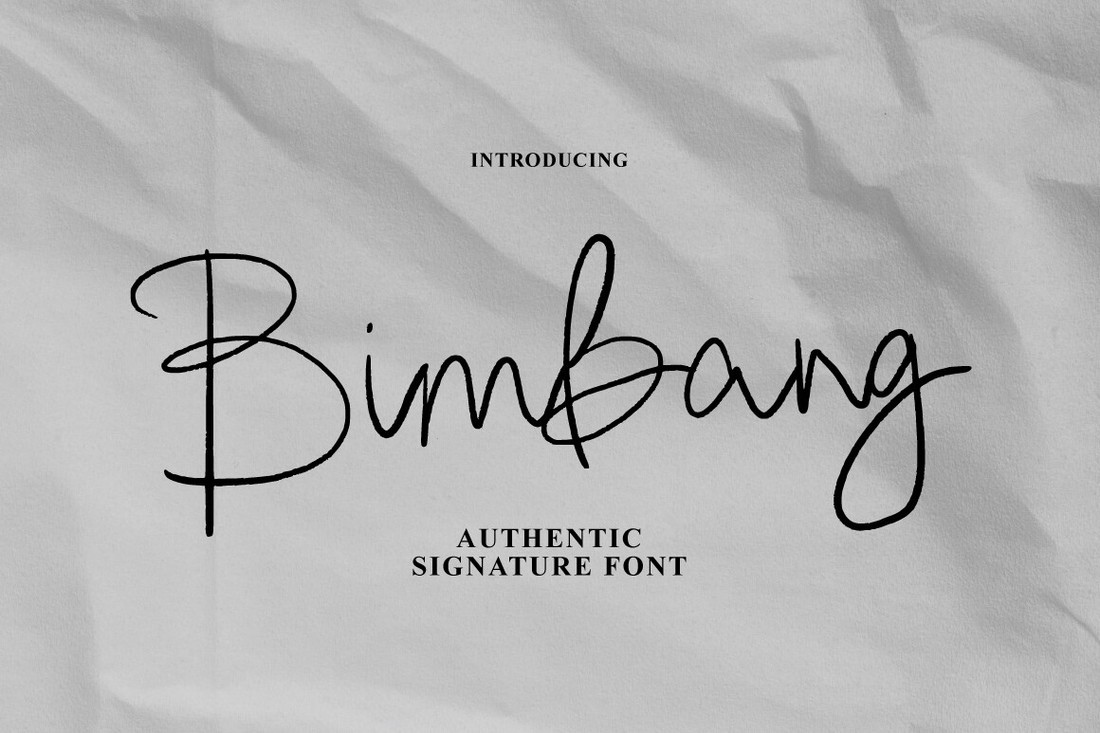 Font Bimbang Signature