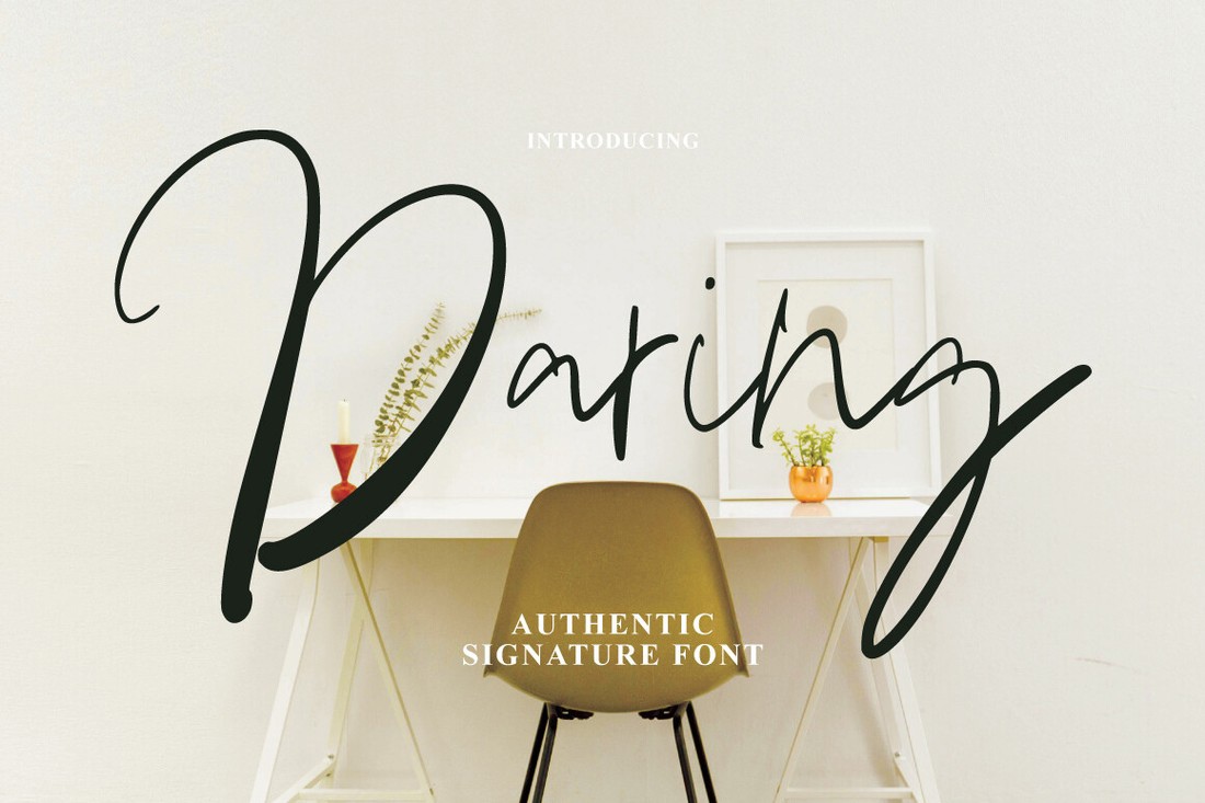 Font Daring Signature