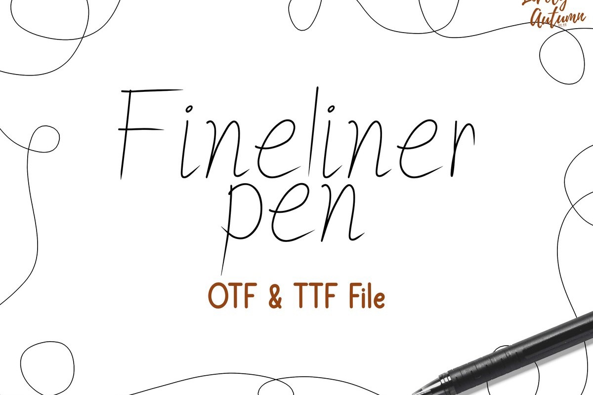 Font Fineliner Pen