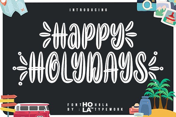 Font Happy Holydays