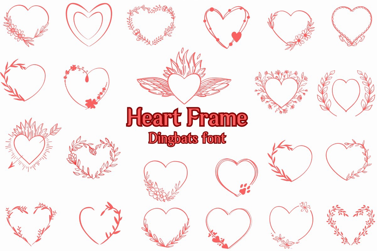 Font Heart Frame