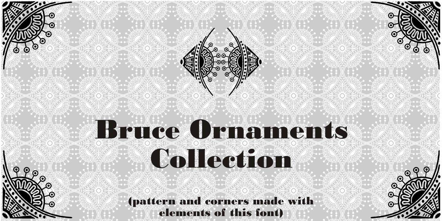 Font Bruce Ornaments Collection