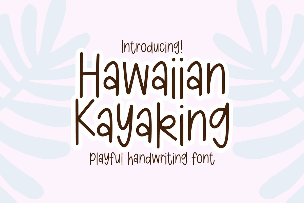 Font BFC Hawaiian Kayakin