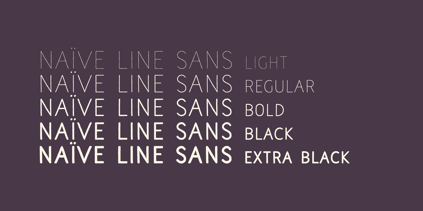 Font Naive Line Sans