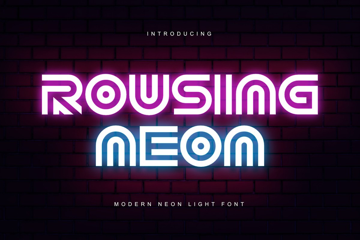 Font Rousing Neon