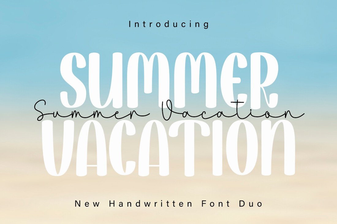 Font Summer Vacation Font Duo