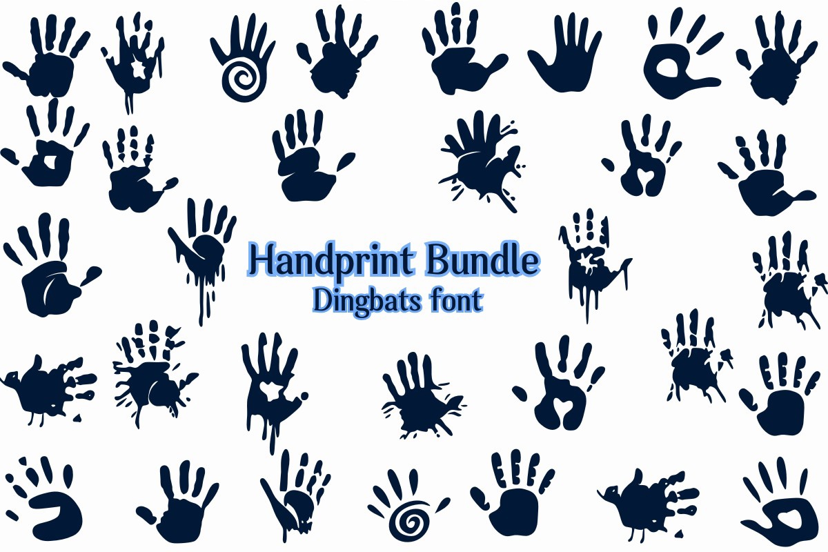 Font Handprint Bundle