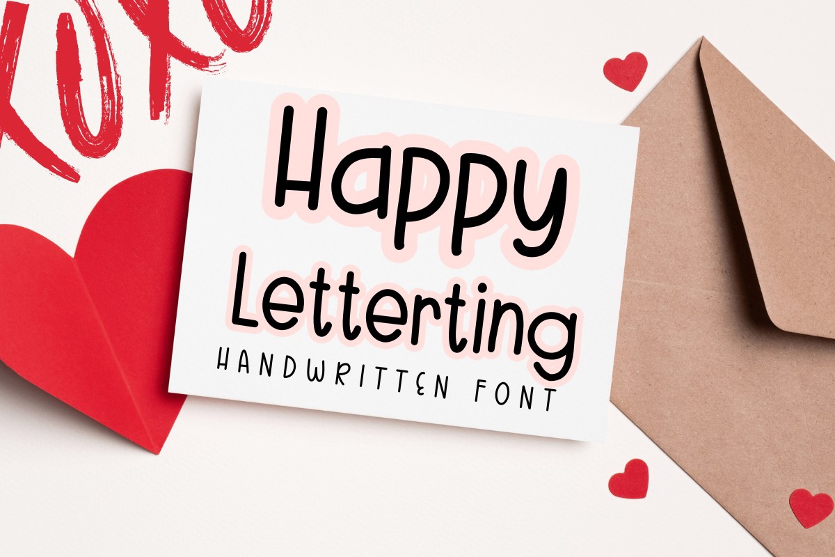 Font Happy Lettering