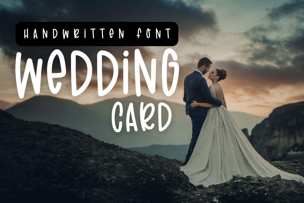 Font Wedding Card