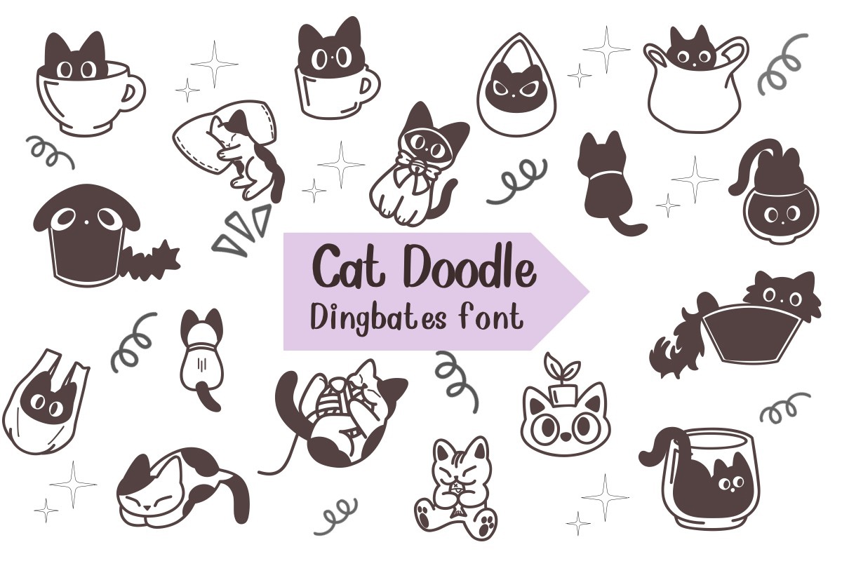 Font Cat Doodle