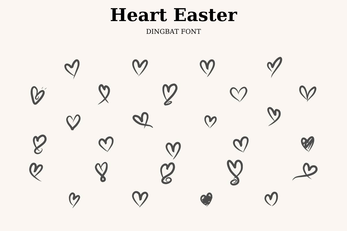 Font HeartEaster