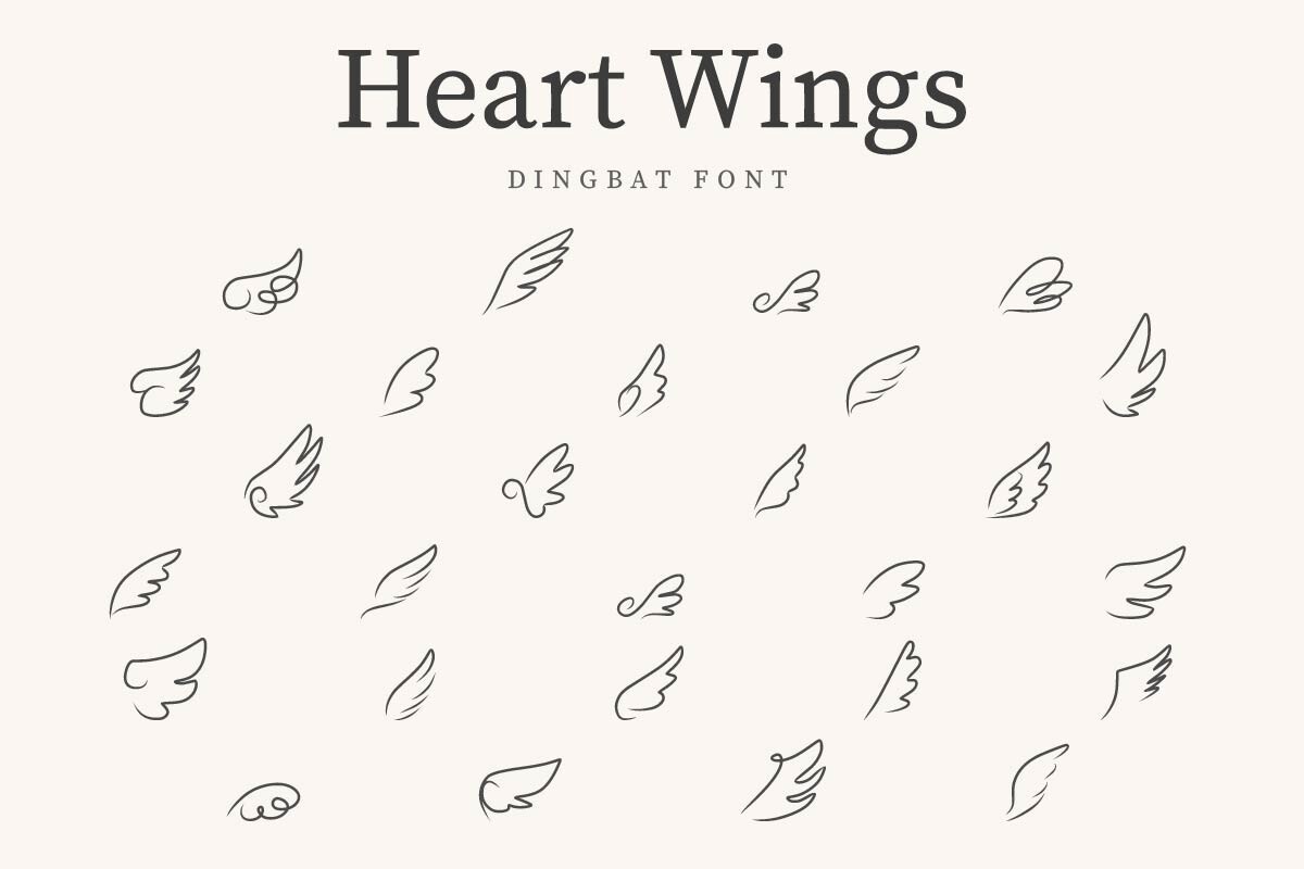 Font HeartWings