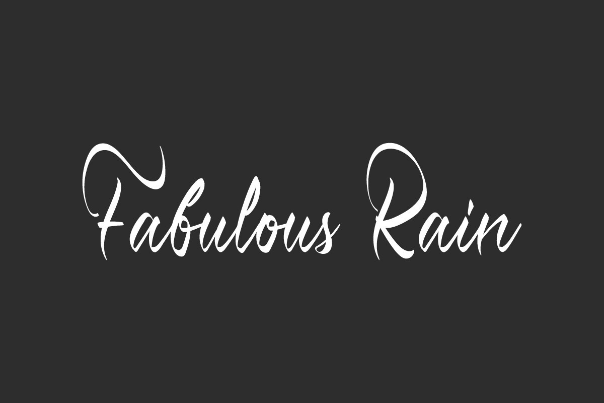 Font Fabulous Rain