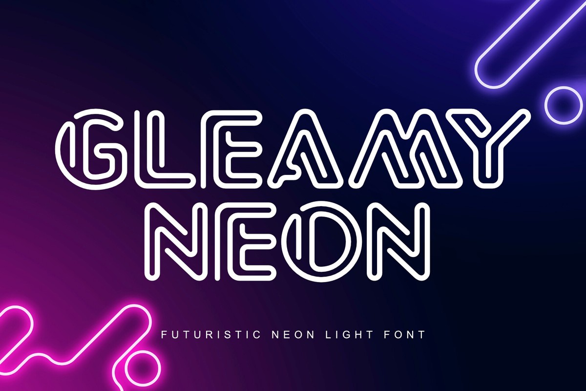 Font Gleamy Neon