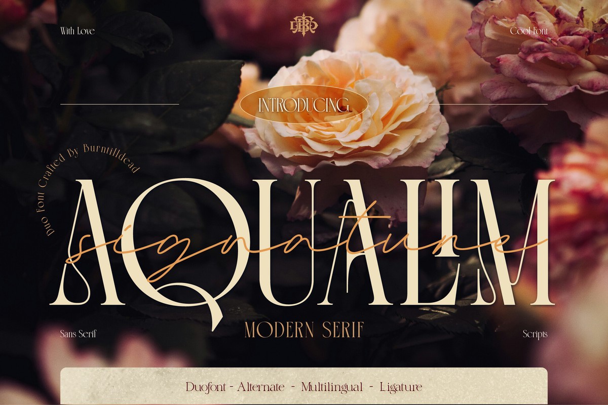 Font Aqualim Signature